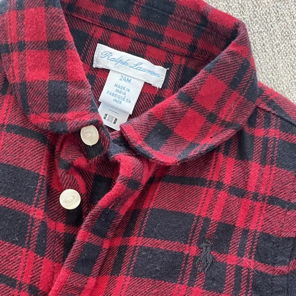 Ralph Lauren Red & Black Plaid Dress